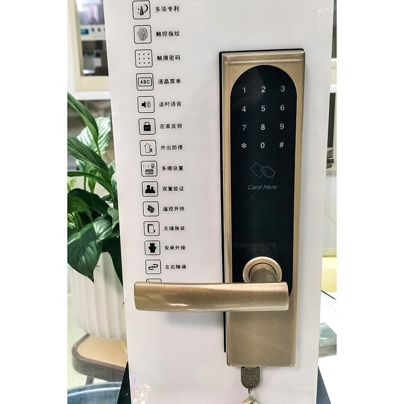 Intelligent Smart digital door lock with IC Card Key WiFi APP fingerprint scanner door lock