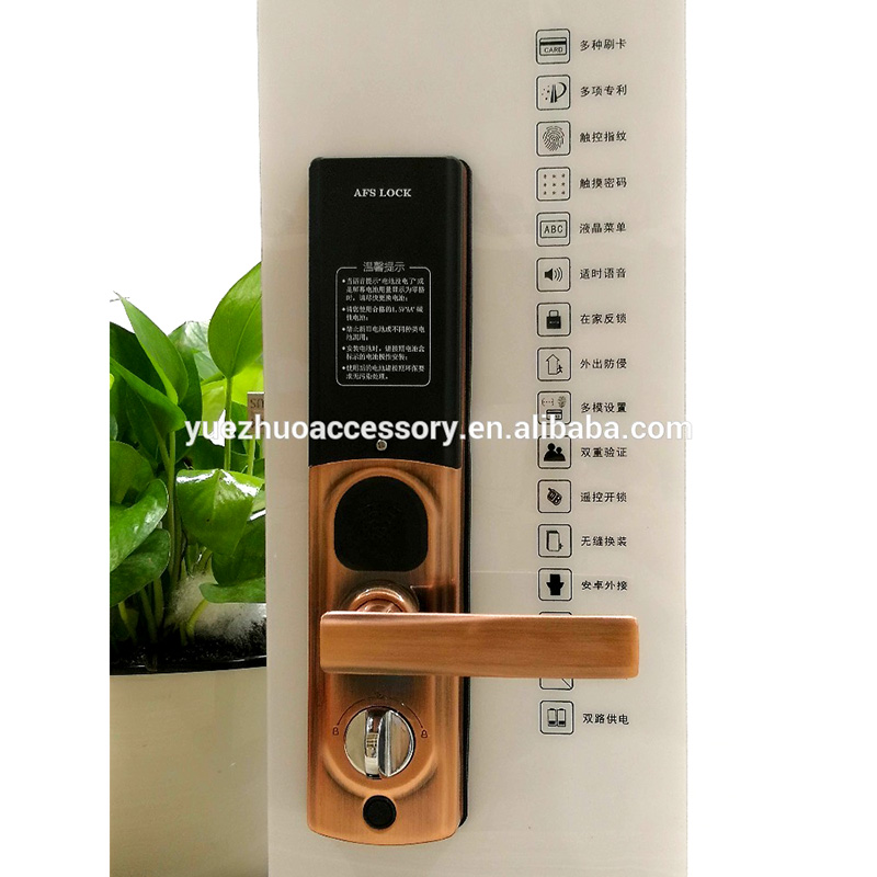 Electric fingerprint Smart door lock with IC Card/ Key/ Bluetooth/ App/wireless