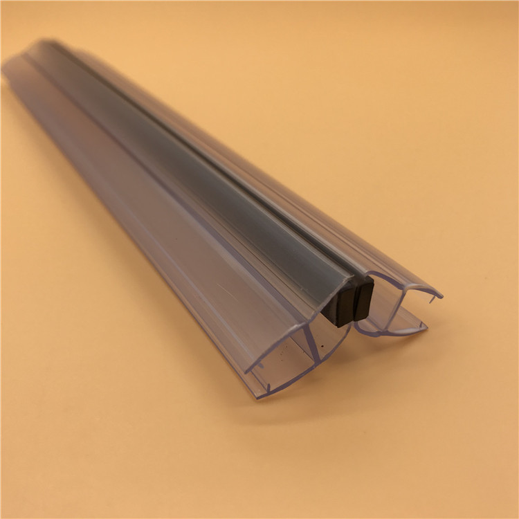 High quality magnetic seal pvc plastic profile for glass door bathroom accessories