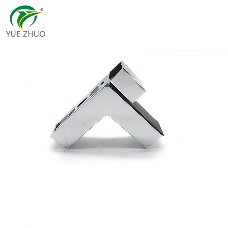 Glass hardware zinc alloy F shape glass holder adjustable glass clamp