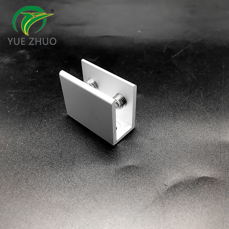 Bathroom aluminum alloy  wall mounted glass clamp glass door hinge