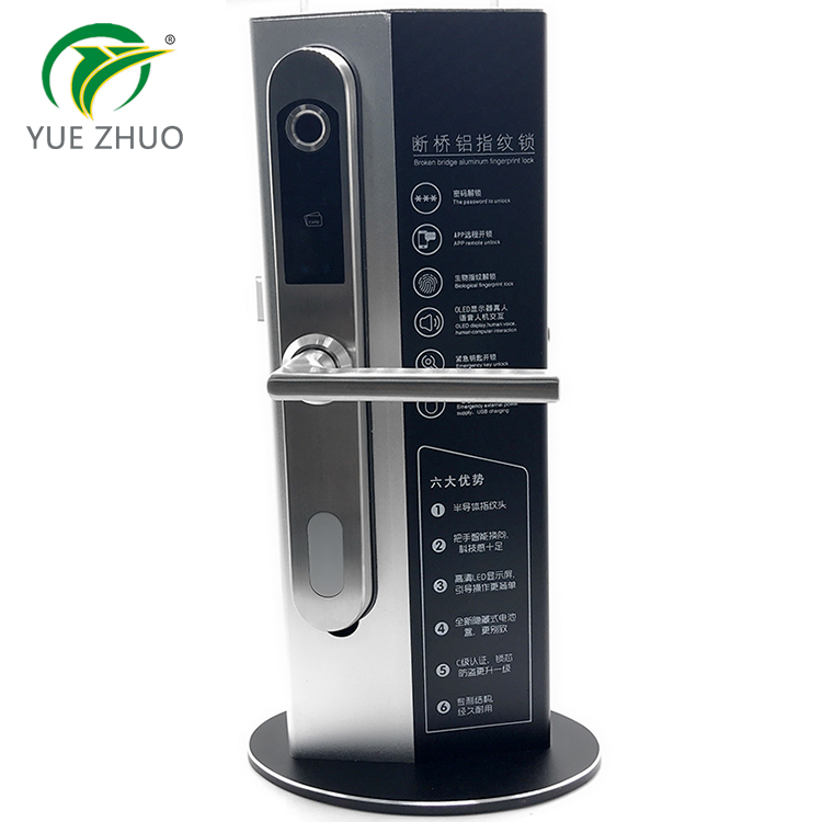 High security biometric fingerprint door lock multi-functional electric lock with numeric keypad